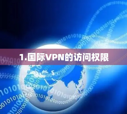 1.国际VPN的访问权限
