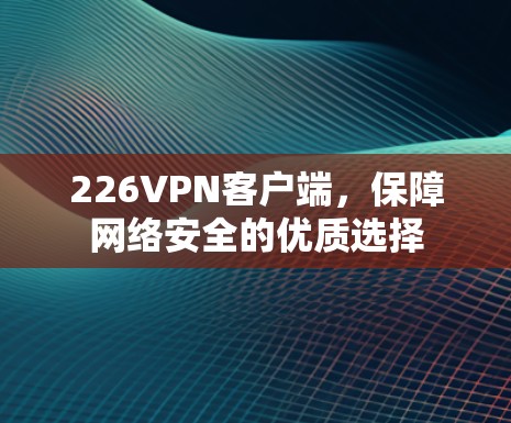 226VPN客户端，保障网络安全的优质选择