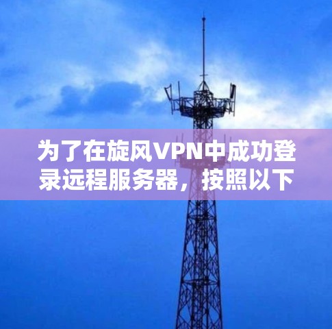 为了在旋风VPN中成功登录远程服务器，按照以下步骤操作